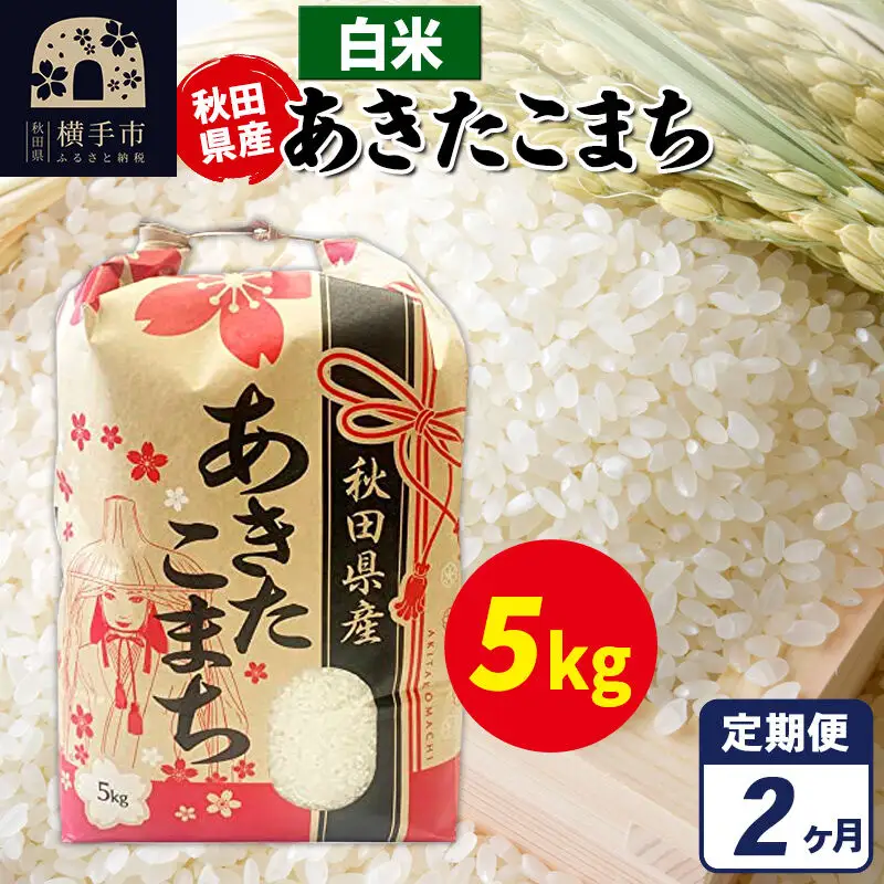 《定期便2ヶ月》あきたこまち 5kg×1袋【白米】令和7年産 秋田県産 こまちライン