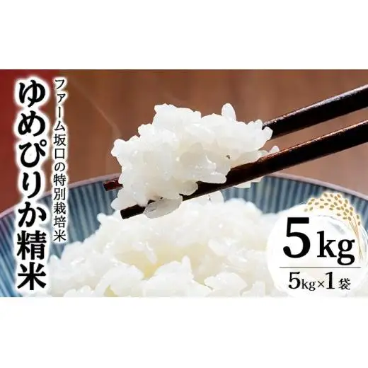 令和7年産！ファーム坂口の特別栽培米 ゆめぴりか精米 5kg