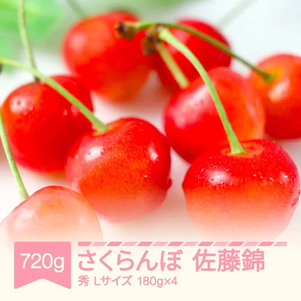 先行予約 さくらんぼ 佐藤錦 720g(180g×4)  令和9年産 sb-snslx800