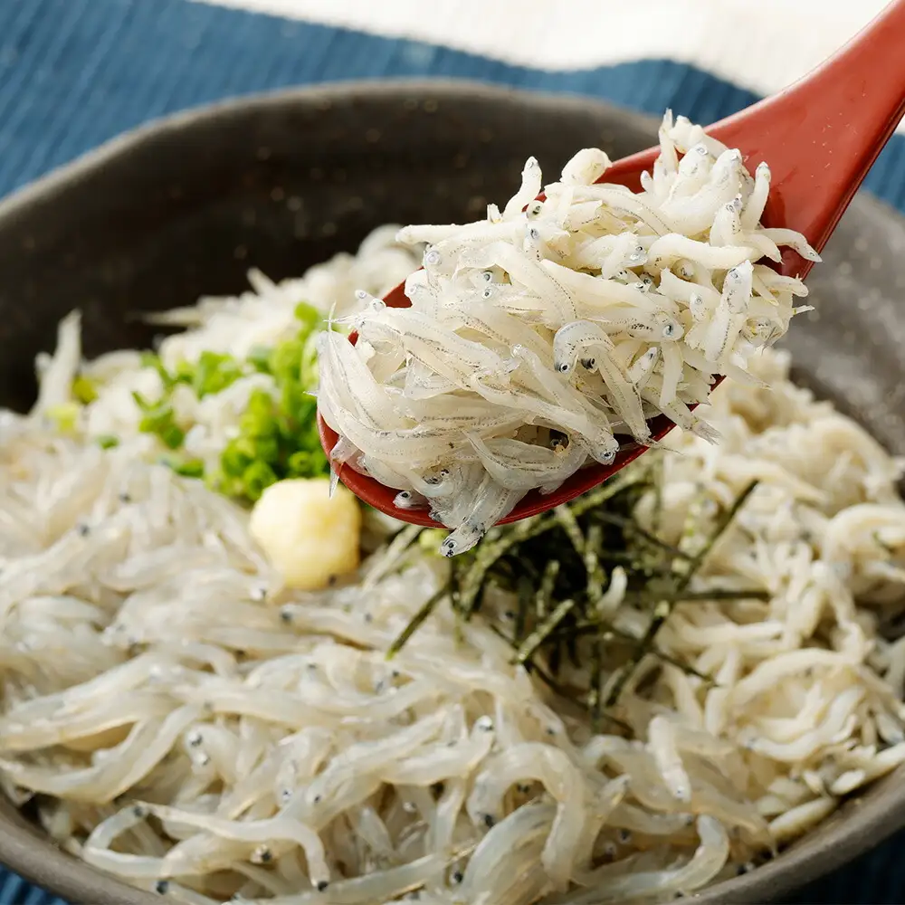 大阪湾産漁師が直送 生しらす 約100g×2個 釜揚げしらす 約80g×3個 計約440g