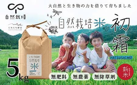 循環農法・自然栽培【令和6年産】幻の米「初霜（はつしも）」 白米（5kg）※肥料・農薬・除草剤不使用 お米 米 国産米 ギフト 贈り物 グルメ 食品 国産 復興 震災 コロナ 能登半島地震復興支援 北陸新幹線 F6P-2319