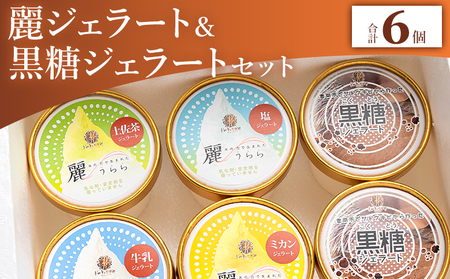 麗ジェラートと黒糖ジェラート 6個セット お菓子 スイーツ アイス dc-0071