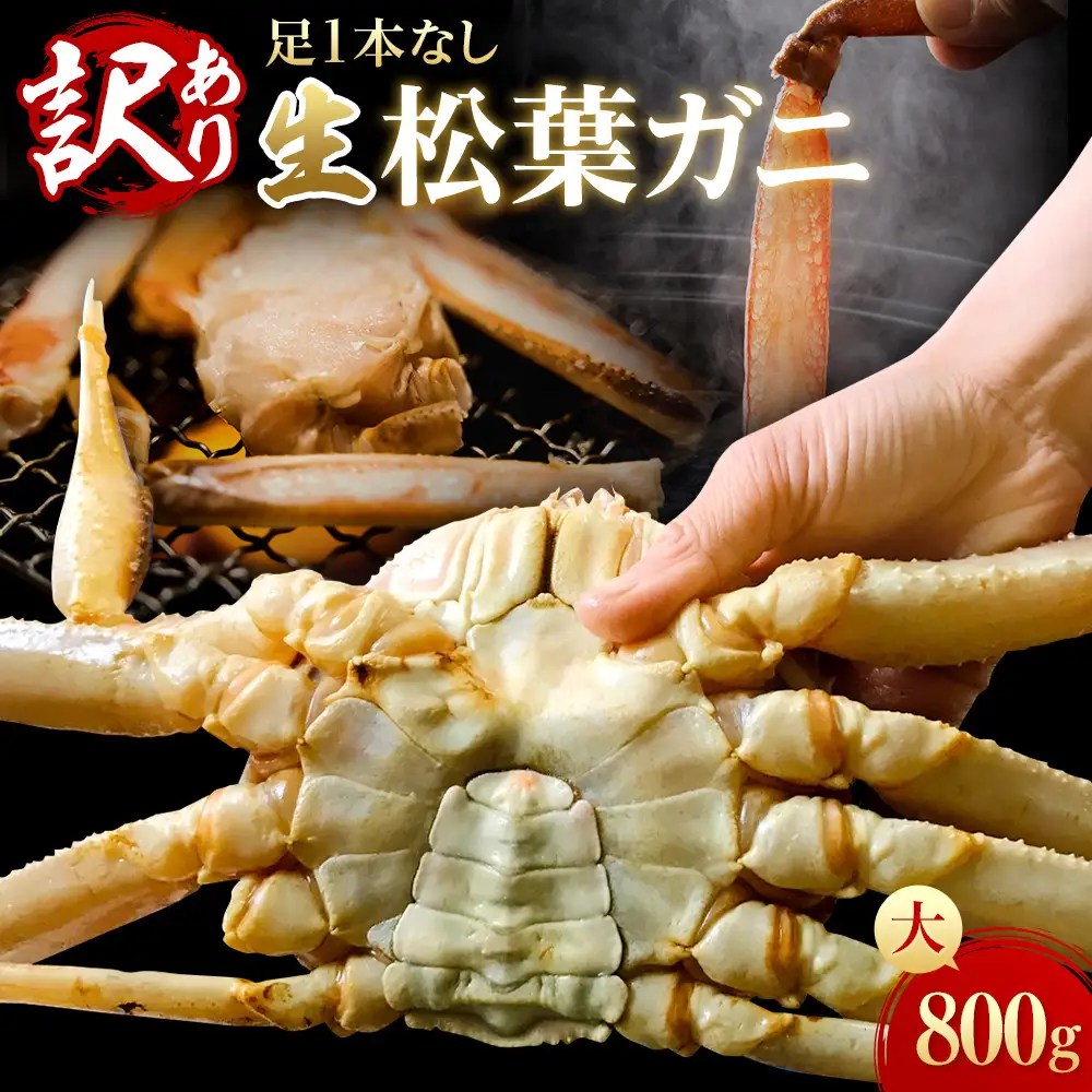 【魚倉】足１本なし生松葉ガニ(大800ｇ)訳あり