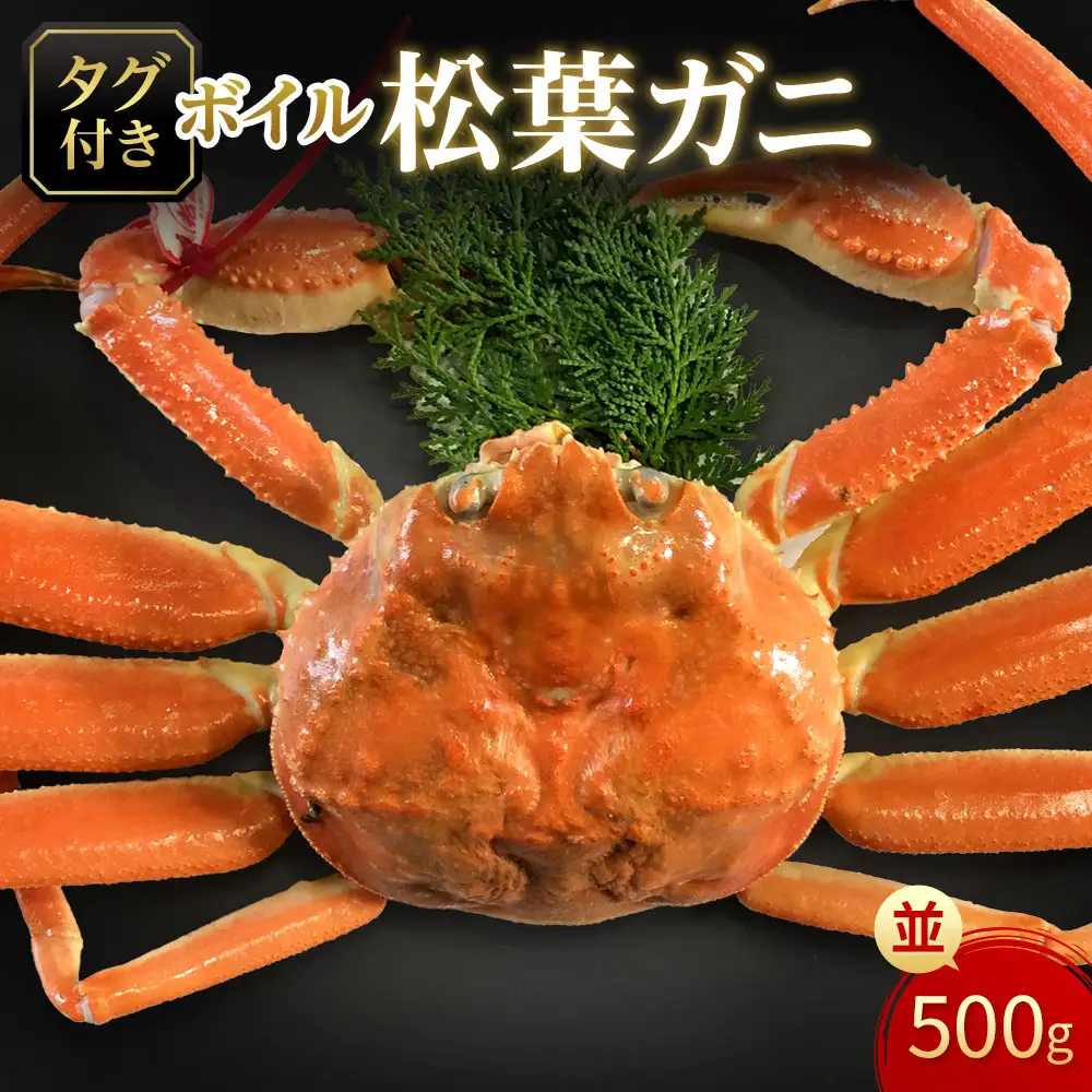 【魚倉】タグ付きボイル松葉ガニ(並５００ｇ)