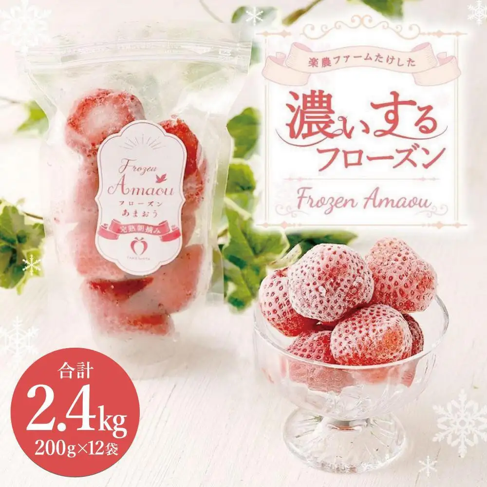 武下さんちの冷凍あまおう「濃いするフローズン200g」×12袋