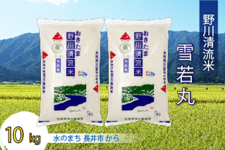 【令和7年産新米】【特別栽培米】野川清流米「雪若丸」10kg (5kg×2袋)_A086(R7)