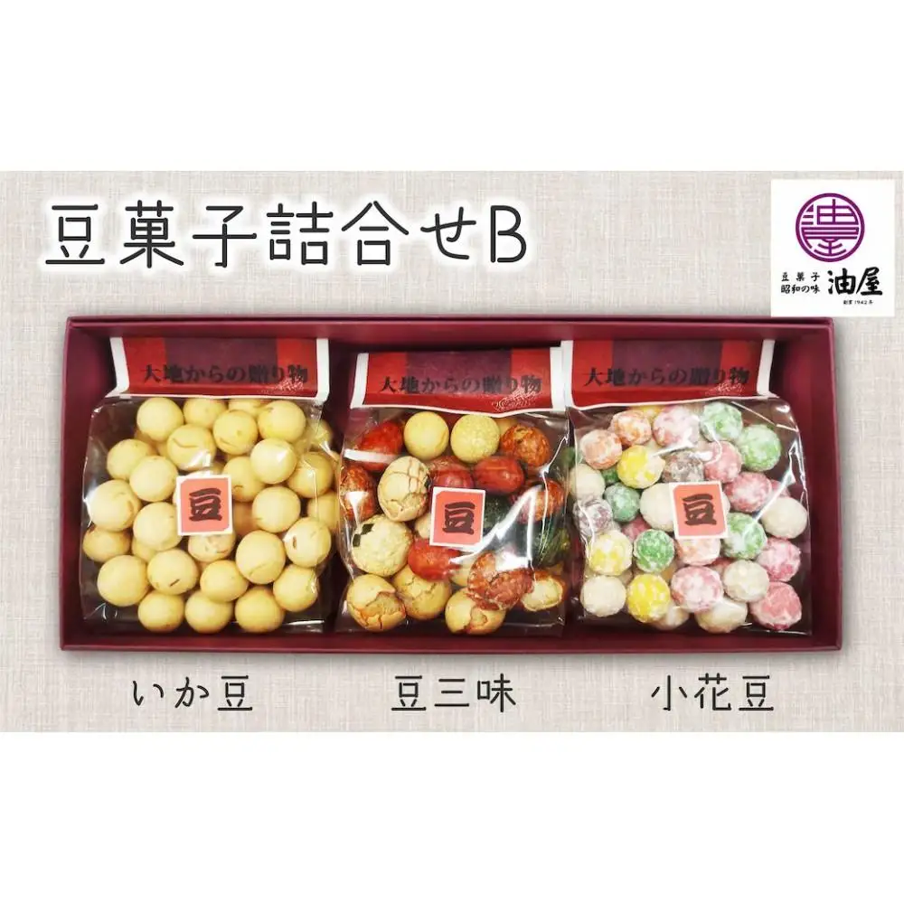 昭和時代の贈り物「豆菓子の贅沢」詰合せＢ（いか豆、豆三昧、小花豆）