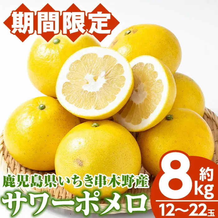 先行予約受付中＜期間限定＞磯部農園のサワーポメロ8kg箱バラ詰め（12玉～22玉）果樹【01-102-01】