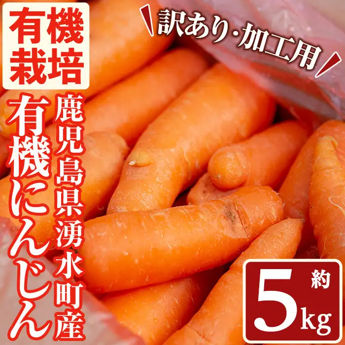 湧水町産有機にんじん5kg (訳あり) にんじん_y503