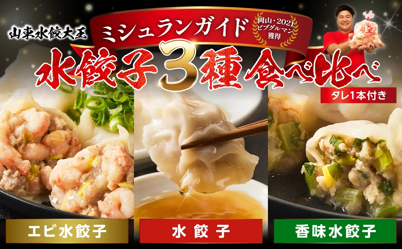 【ふるさと納税限定】餃子 水餃子3種食べ比べセット