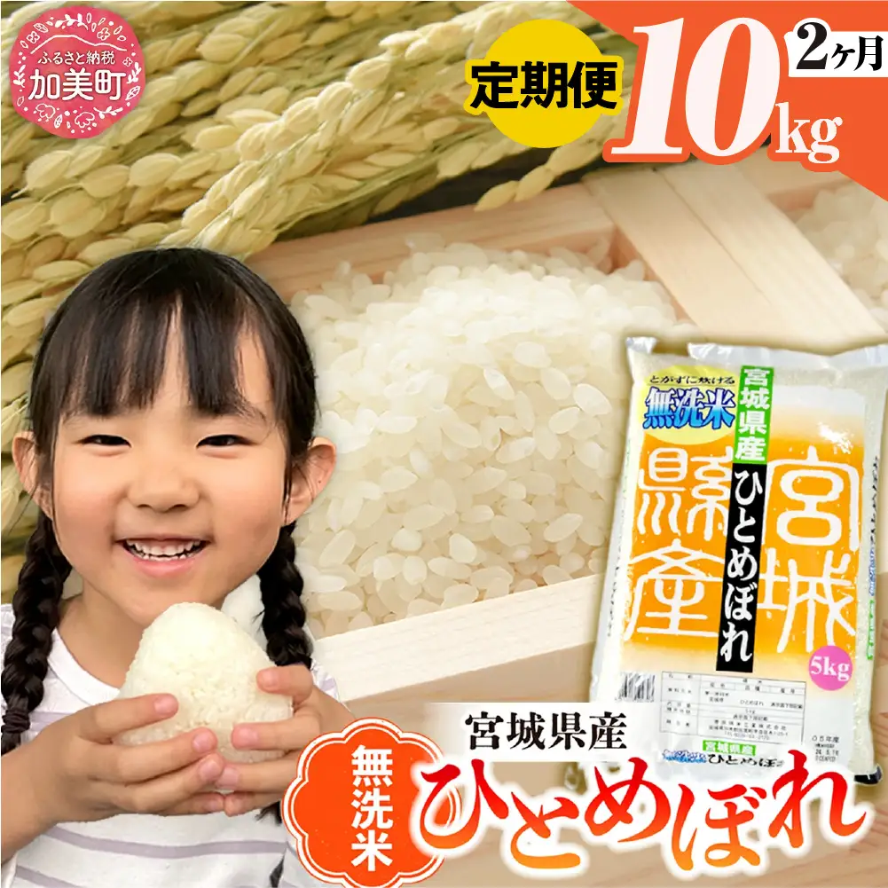 無洗米 ひとめぼれ 10kg 2回定期便  |  無洗