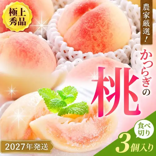 桃 和歌山の桃 3玉 【2027年6月20頃～順次出荷予定】（お届け日指定不可）/もも【kgr002】