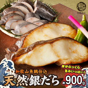 和歌山魚鶴仕込みのだし漬け天然銀だら切身10切（真空パック入） 約900g 小分け 独自製法 良質な脂 ふっくら 柔らかい 身質 甘み 旨味 白身魚のトロ 梅酒 北海道南産 真こんぶ だし漬け 煮付け ムニエル 味噌漬け 鍋物 冷凍 湯浅町 送料無料_G7335