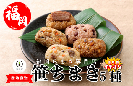 『竹千寿 ちまき 』 笹ちまき 5種15個 中華 鶏ごぼう 穴子 赤飯 豚角煮 M463-1