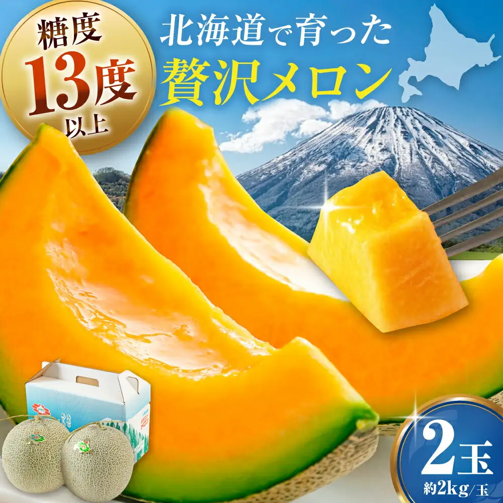 【先行予約】赤肉メロン2玉 [AJAK024] メロン 夏