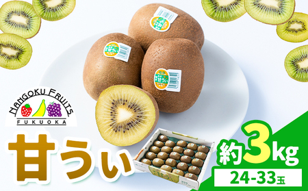 キウイ 甘うぃ 約3kg 南国フルーツ株式会社【26年度出荷】《10月下旬-11月末頃出荷》福岡県 鞍手町 福岡県産 キウイ フルーツ キウイフルーツ 果物