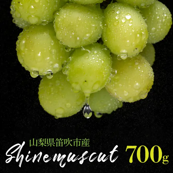 【2026年発送★先行予約】シャインマスカット 1房 700g 山梨県笛吹市産 235-001-26y