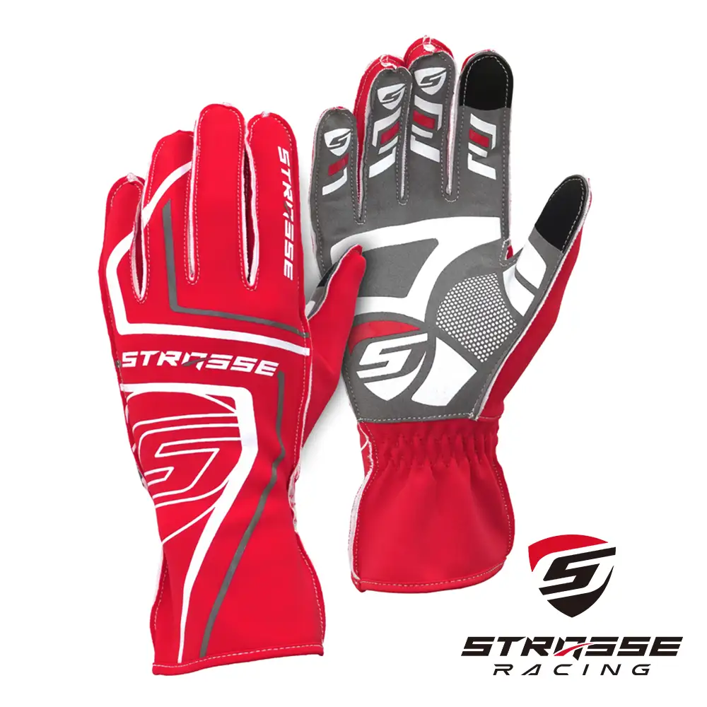 グローブ STRASSE レーシンググローブ アウトステッチ レッド【cstk0031】