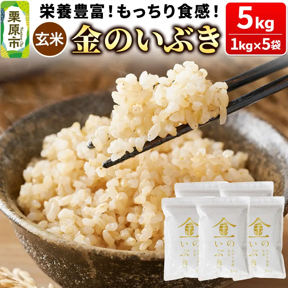 米【玄米】金のいぶき 5kg（1kg×5袋）