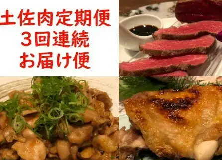 土佐肉の定期便３回連続お届け 頒布会
