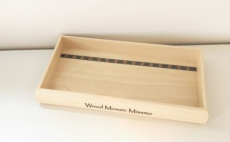 モザイク入り木製トレイ（ポプラ） 工芸品 雑貨 日用品 