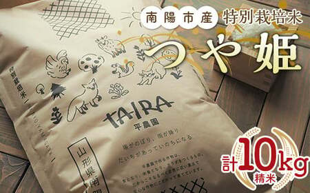 令和7年産 特別栽培米 つや姫 計10kg (5kg×2袋) 『平農園』 山形南陽産 米 白米 精米 ご飯 農家直送 山形県 南陽市 [2041]