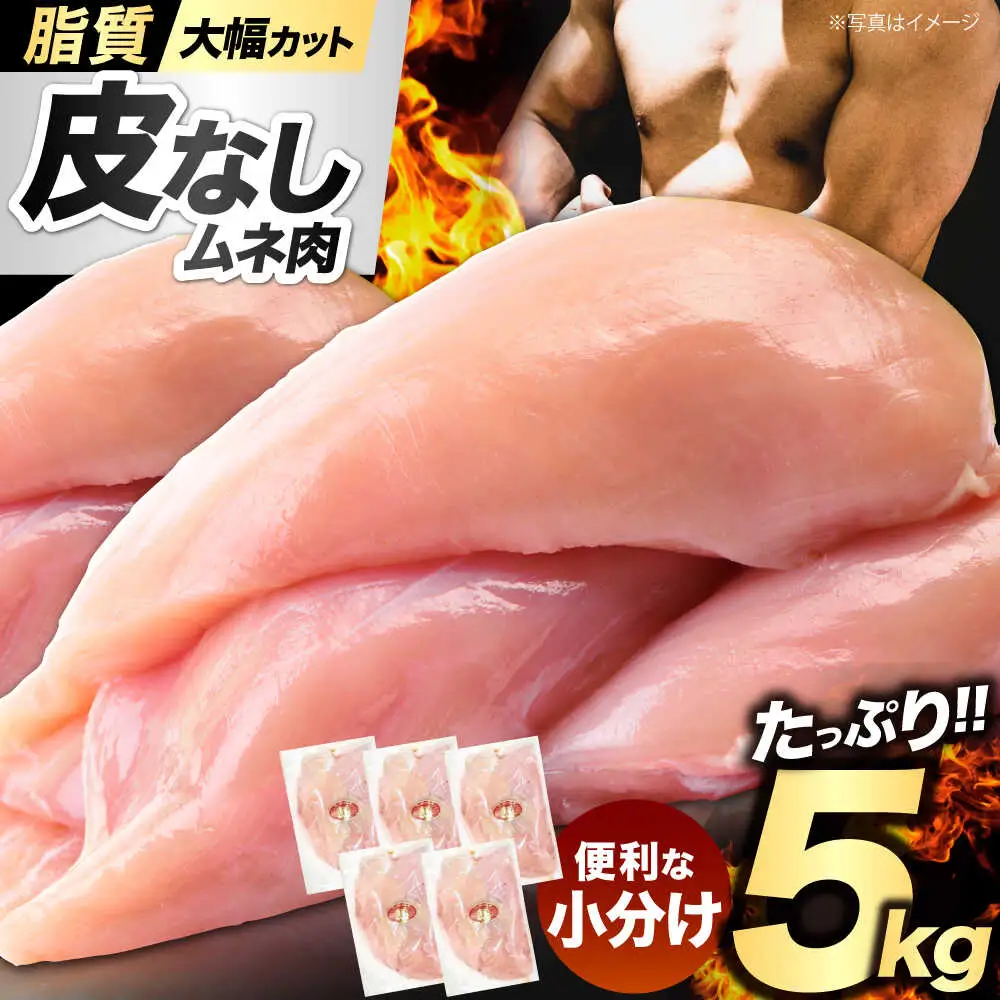 【ながさき農林業大賞知事賞 受賞！】雲仙しまばら 鶏むね肉 皮なし 5kg / 鶏肉 とりにく トリニク ムネ肉 皮無し トリニク / 南島原市 / 株式会社あらまさ[SGC004]