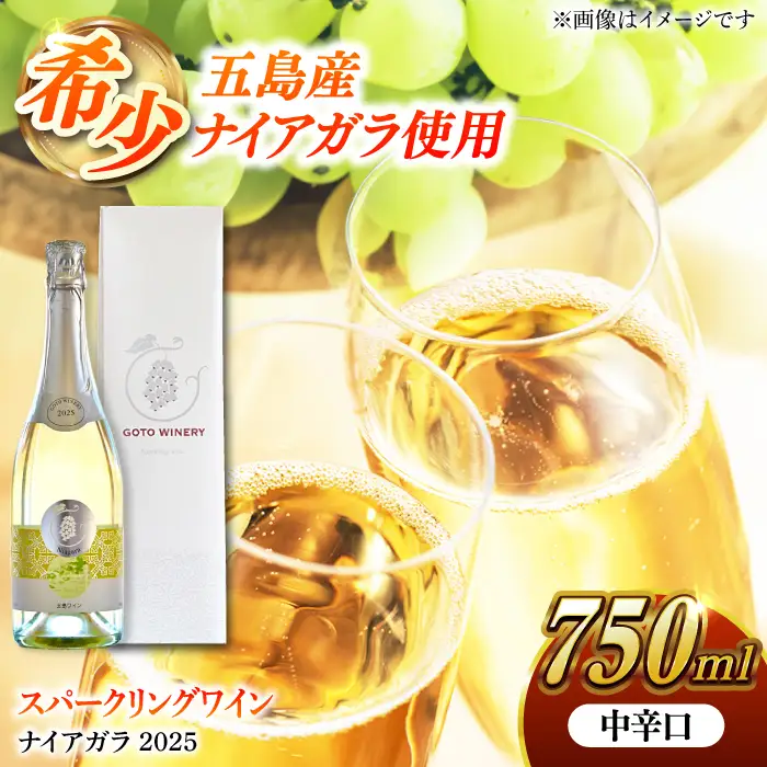 スパークリングワイン ナイアガラ2025 マスカット ぶどう 家飲み 酒 お酒 ワイン 五島市/五島ワイナリー[PAG032]