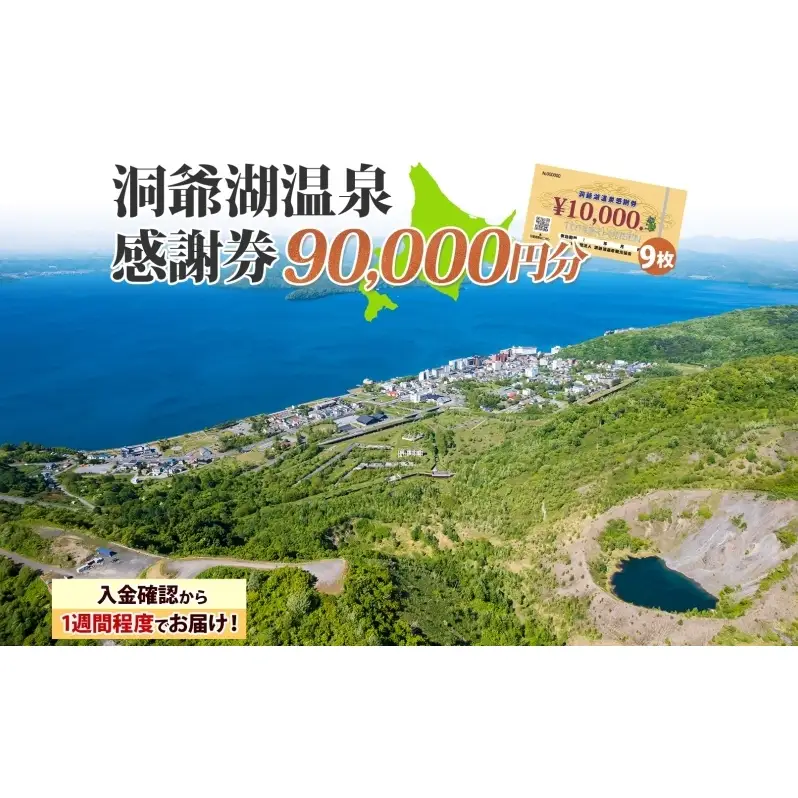 旅行 宿泊 クーポン 9万円分 感謝券 洞爺湖 温泉 旅行