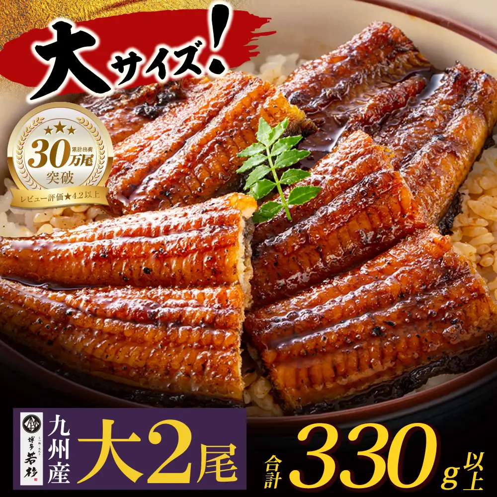 AA61-71 国産 うなぎ 蒲焼大サイズ2尾（計330g以上） うなぎ 丑の日