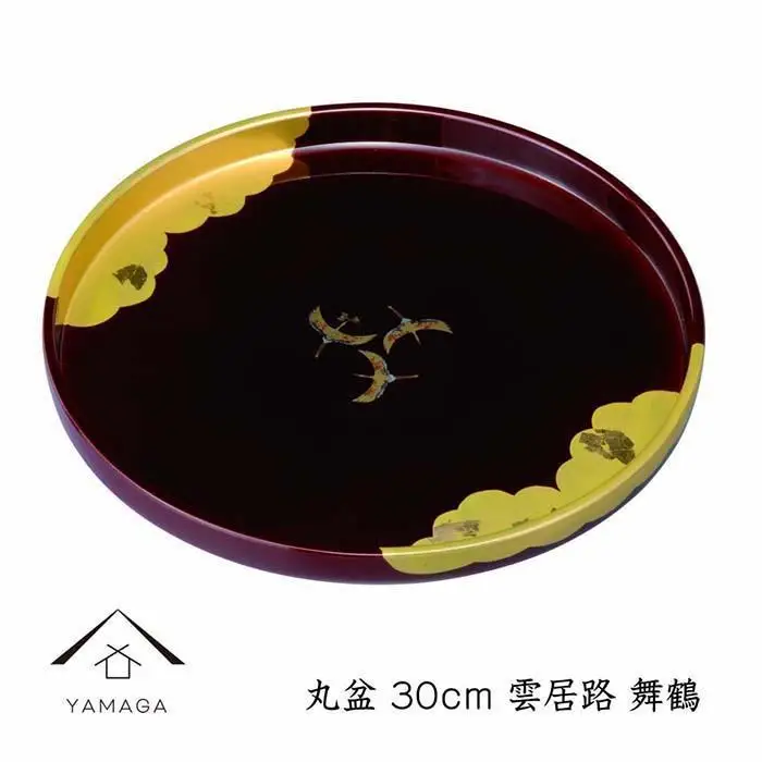 【舞鶴】丸盆 雲居路 30cm【YG231】