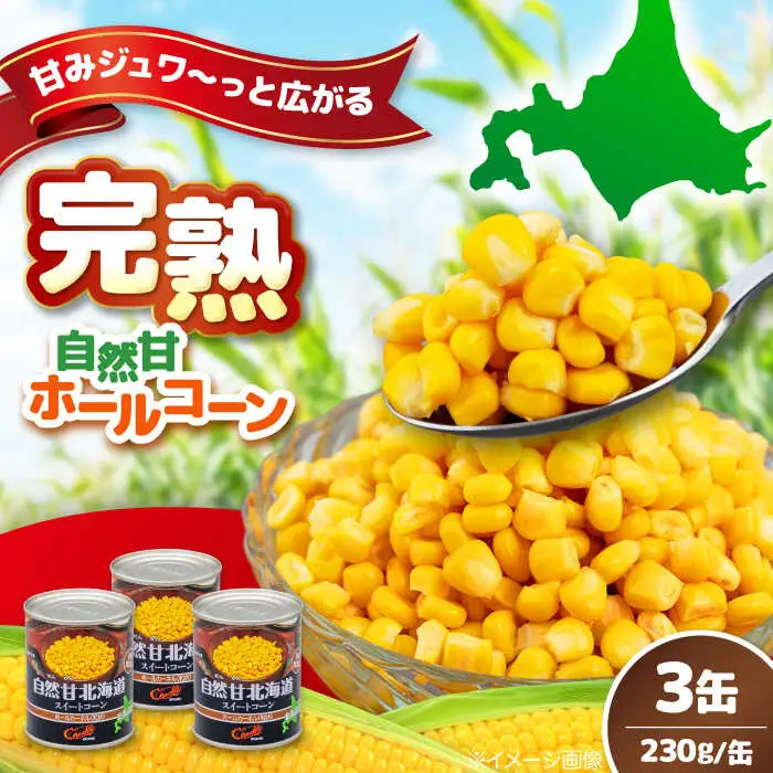 自然甘 ホールコーン 3缶 [AJAG021]  缶詰 北海道