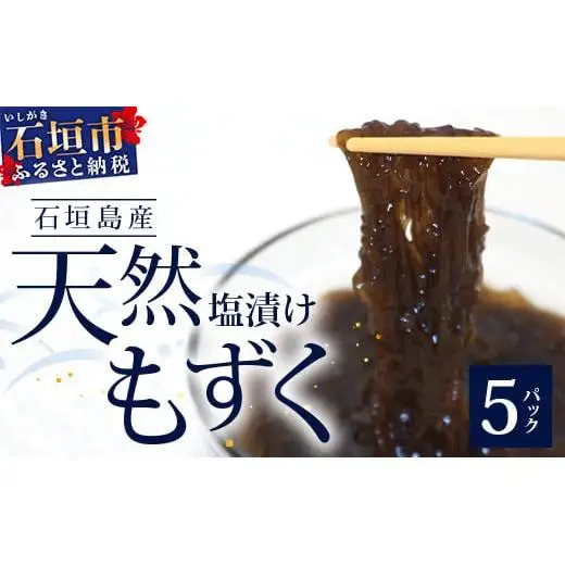天然もずく(塩漬け) 2.25kg (450g×5個)