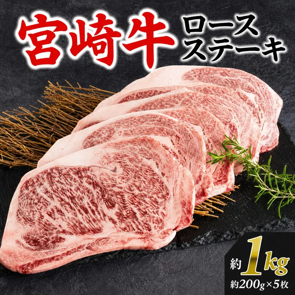 ロースステーキ 約1kg ステーキ 宮崎牛
