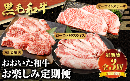 【3カ月定期便】毎月お届け！おおいた和牛お楽しみ3カ月間定期便 計約1.04kg