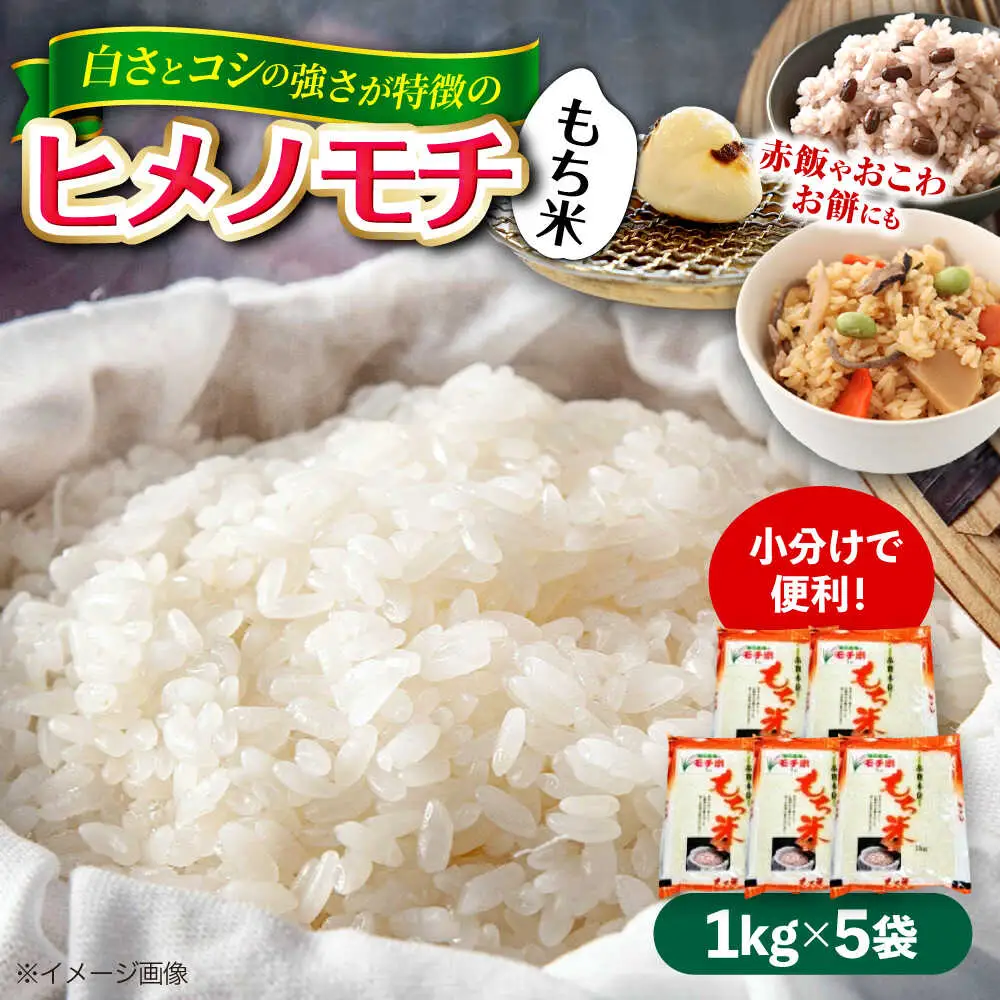 福田農場のもち米（ヒメノモチ1kg×5袋）[APBM003] もち米