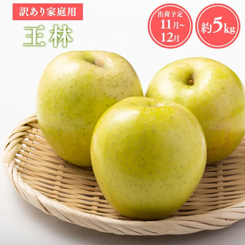 りんご 家庭用 王林約5kg 青森県平川市産 [hi-0038-028]