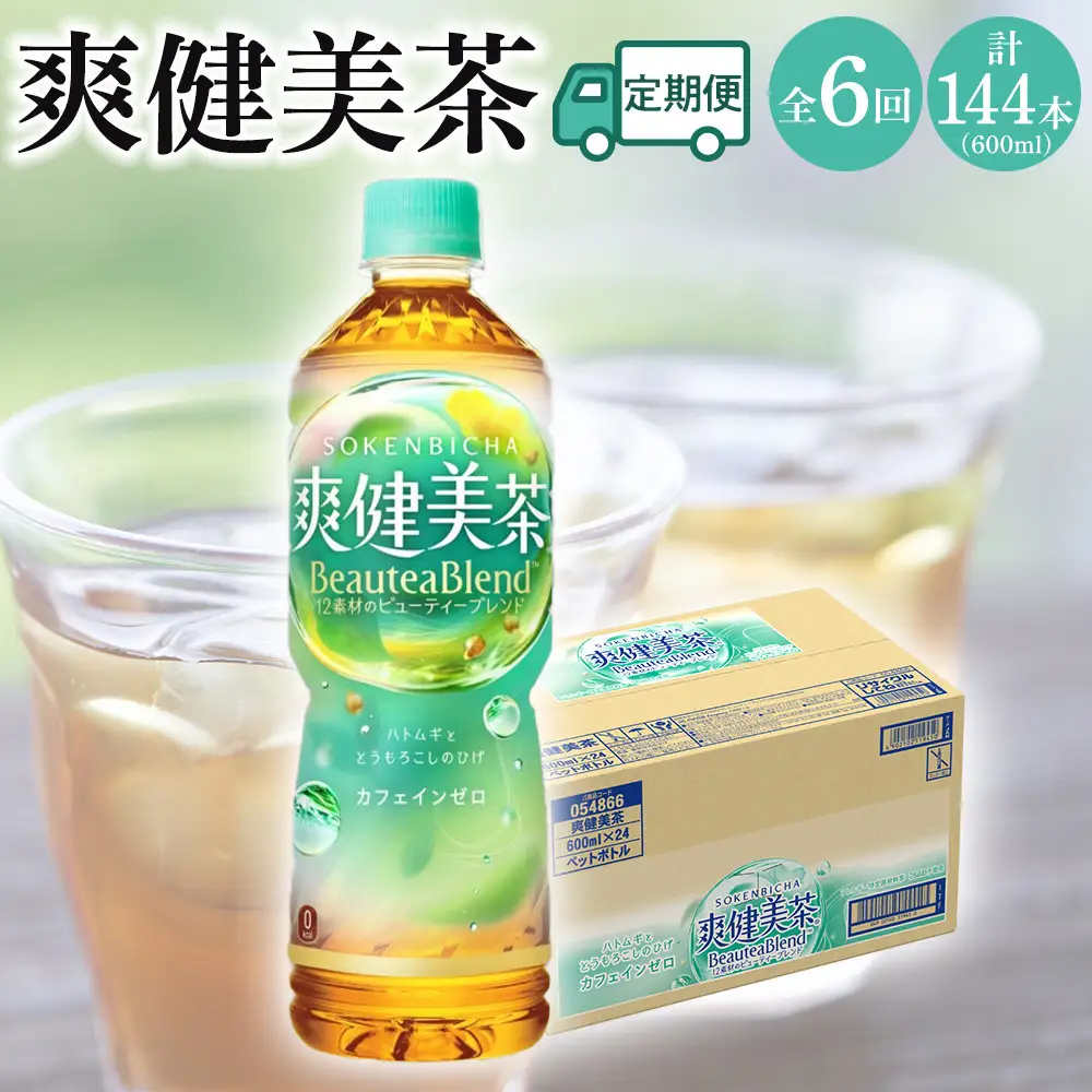 定期便 毎月 全6回 爽健美茶 600ml × 24本 １ケース 6ヶ月定期便