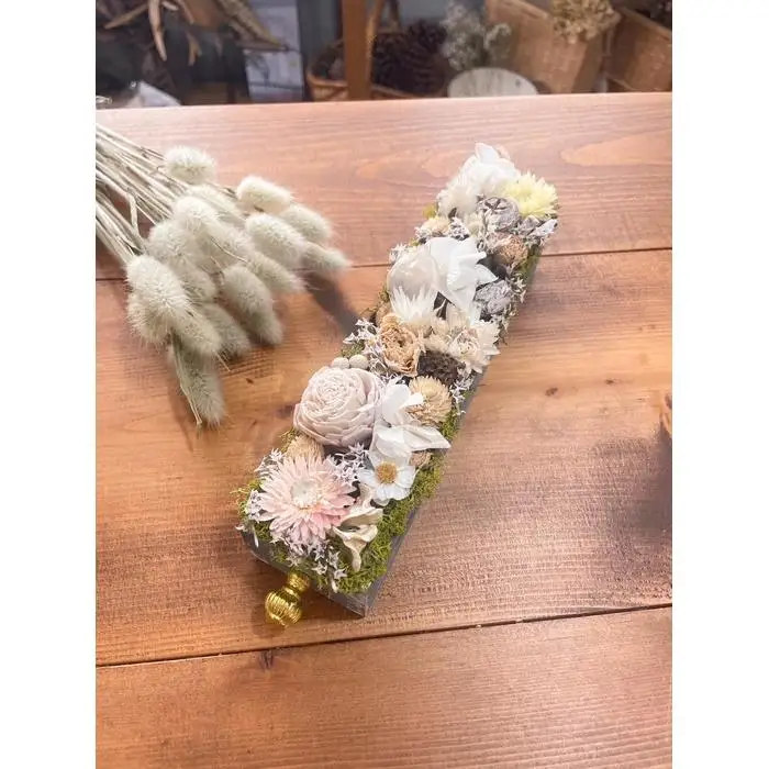 ドライフラワー バトンアレンジ（ホワイト）kukka | 雑貨 日用品 ドライフラワー