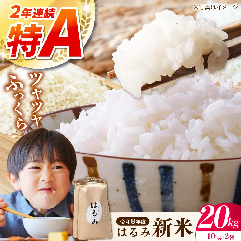 【先行予約】【遠藤ファーム】 はるみ 新米 新米 20kg 令和8年産  [BDAF003]