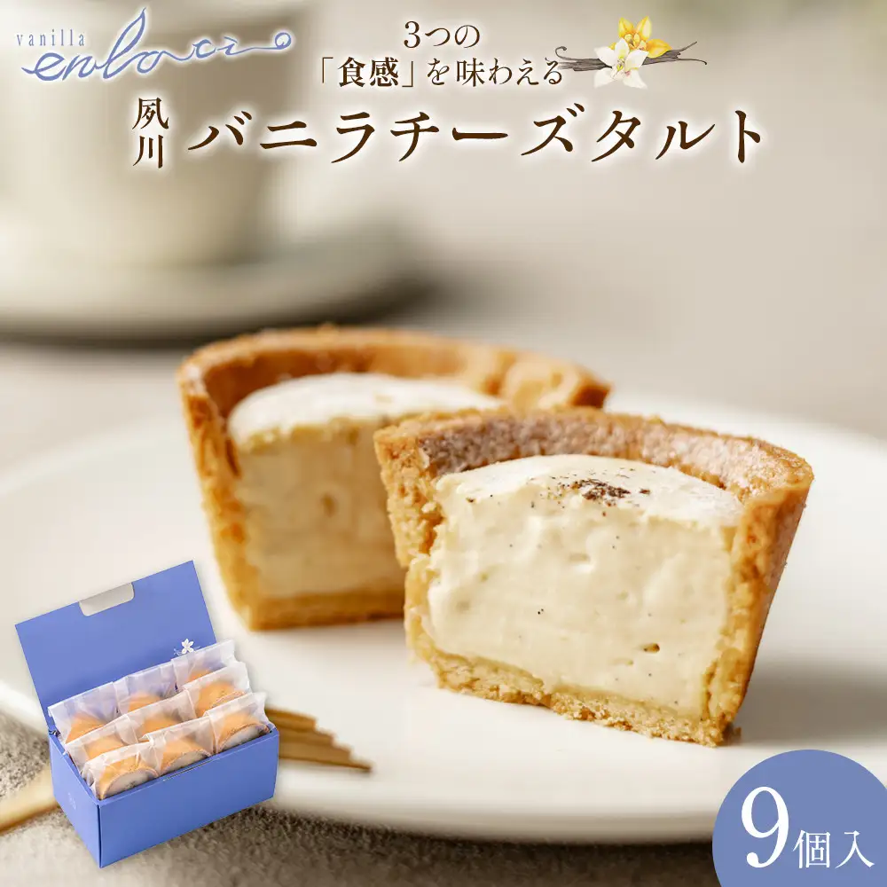 夙川バニラチーズタルト＜9個入＞　チーズタルト