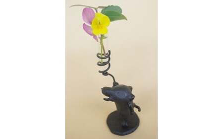 鉄工芸品 イノシシ君のいちりんざし 手作り 鉄製 白川町 / 鉄の造形工房のぶアート＆クラフト[AWAU001]