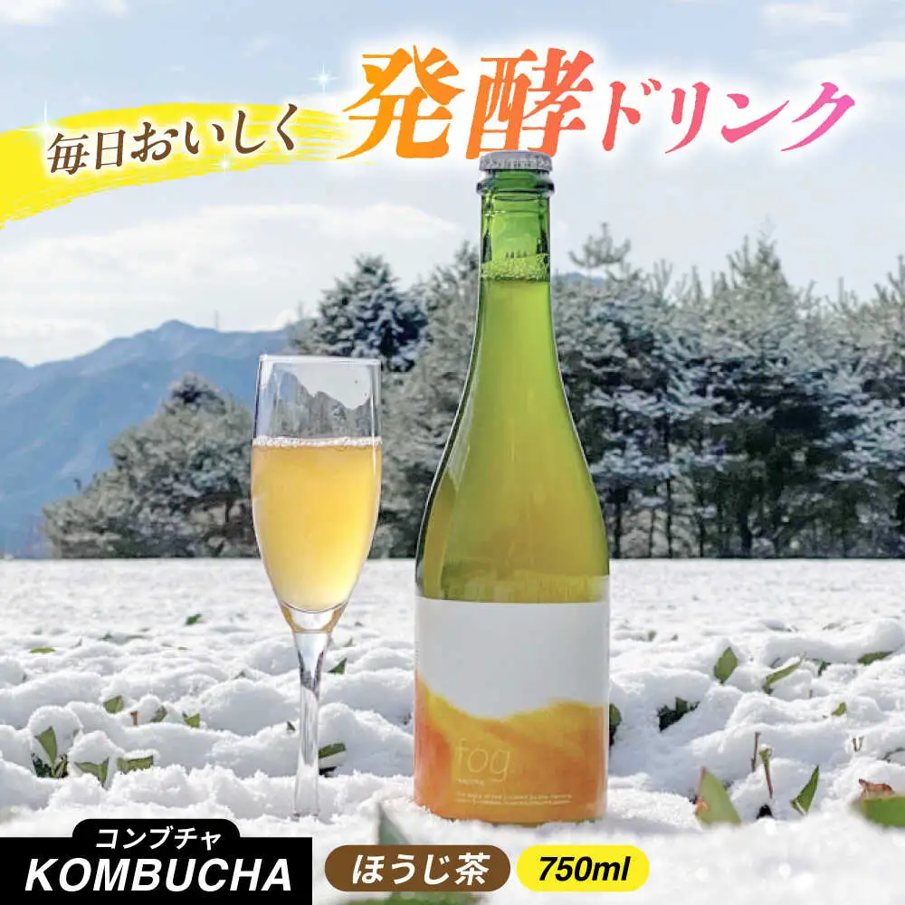 ほうじ茶コンブチャ fog-hojicha 750ml / 新田製茶[AWBK007]ほうじ茶