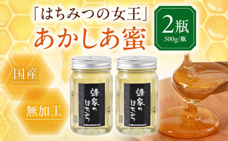 はちみつ あかしあ蜜 500g ×2本 はちみつ 国産 AJAS004