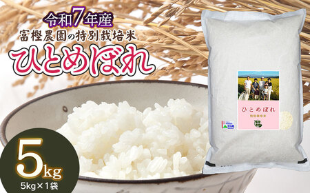 【令和7年産先行予約】 富樫農園の特別栽培米ひとめぼれ 精米 5kg 山形県鶴岡市産　K-732