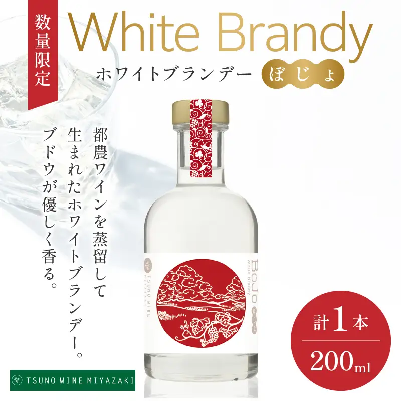 【数量限定】ホワイトブランデーBojo(計1本) 酒 飲料 アルコール 国産_T014-0175