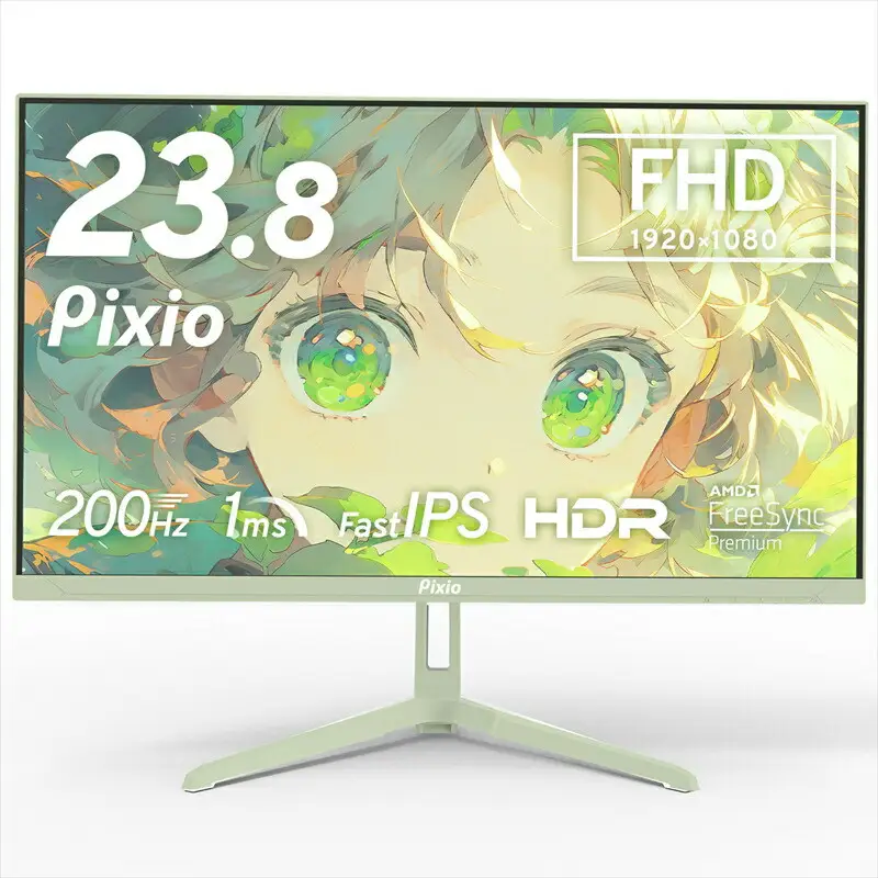Pixio ゲーミングモニター 23.8インチ FHD 200Hz IPS ミントグリーン/緑 PX248WAVEMT｜ 周辺機器 家電 パソコン 