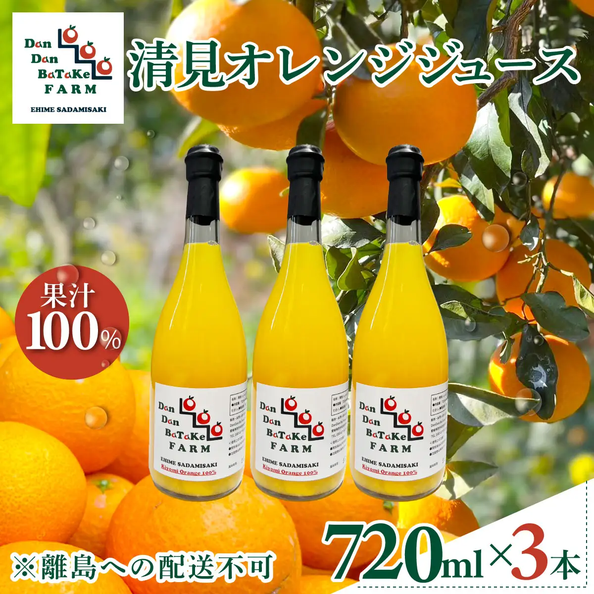 清見オレンジジュース 720ml×3本 ※離島への配送不可　※2026年5月上旬より順次発送予定 IKTAU013