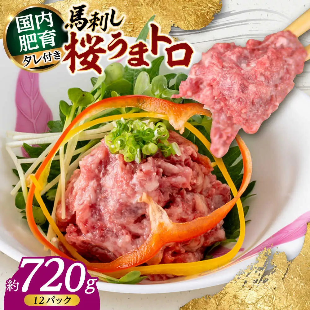 令和8年熊本地震復興支援 馬刺し桜うまトロ 計約720g 馬刺し[AYAF030]