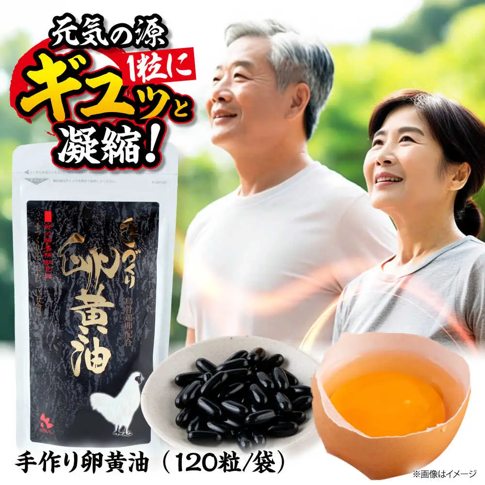 手づくり 卵黄油 120粒 84g 卵 サプリメント 健康 サプリ[AYAX003]